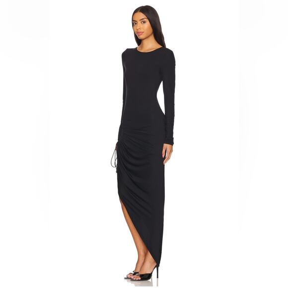 NWT OW Collection Black Long Sleeve Asymmetrical Dress Sz Large MSRP $220 - Picture 3 of 13